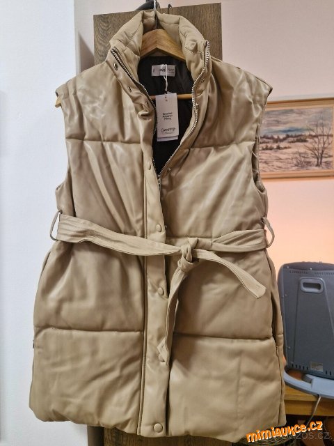 ***LUXUSNÍ KOŽENKOVÁ VESTA - MANGO***