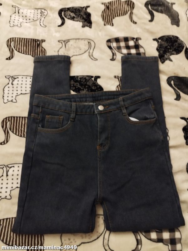 Prodám do aukce nové dámské zateplené warm jeansy/ rifle/ vel.M/L/38 PC 1099,-kč