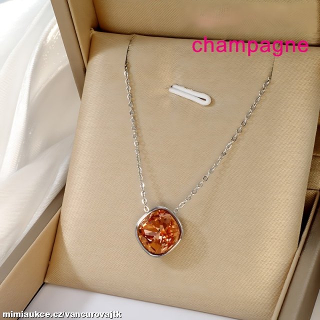 KRÁSNÝ ŘETÍZEK S PŘÍVĚŠKEM - CHIRURGICKÁ OCEL