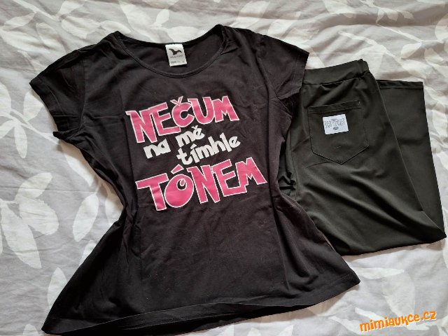 PĚKNÉ 3/4 LEGÍNY + TRIČKO !!! VEL. L!! OD KORUNY!!
