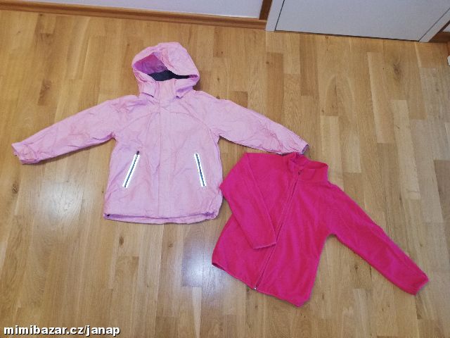 Jarní bunda H&M a mikina Topolino 6-7 let