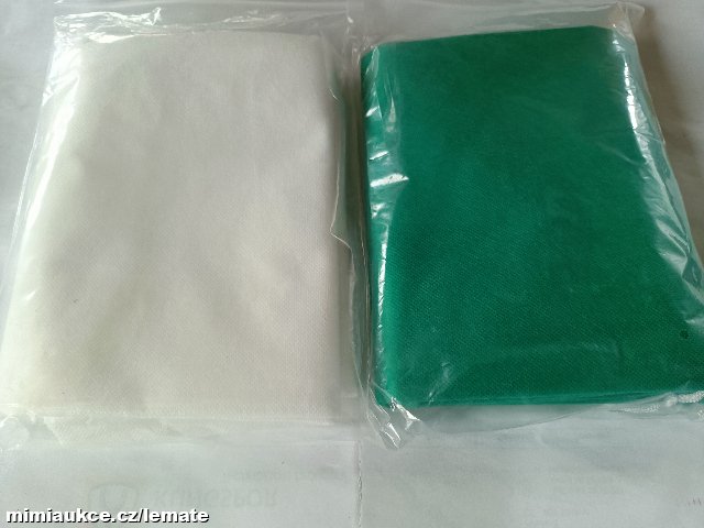 2x velký úložný obal * na úklid sezónního oblečení, přikrývek * bílý + zelený * cena za oba!